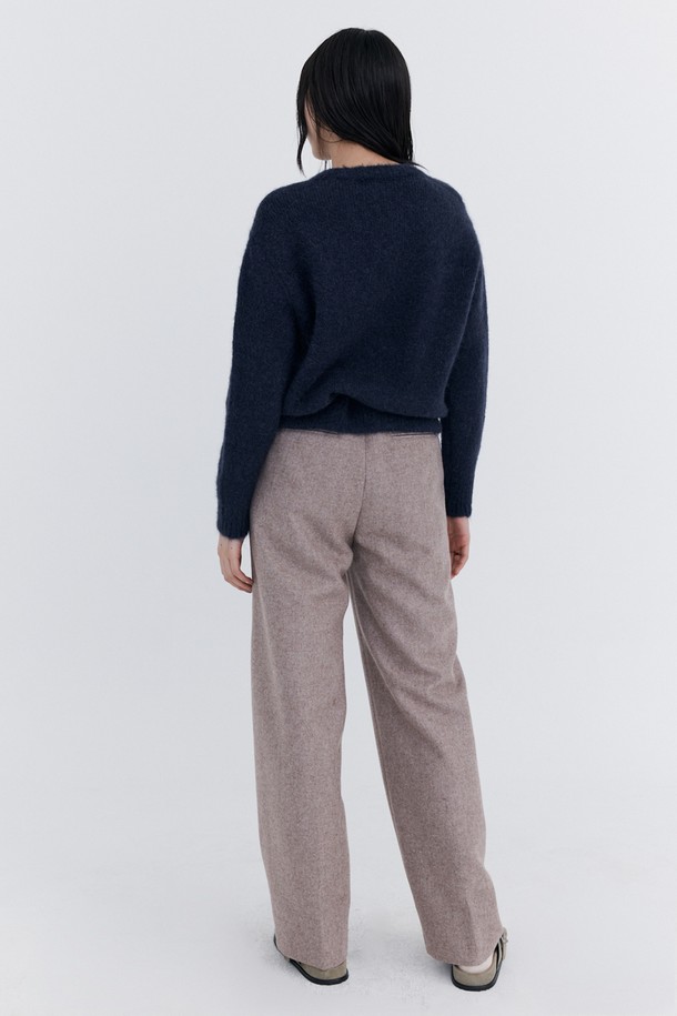 WNDERKAMMER - 스웨터 - Alpaca Boucle Knit Pullover_Navy