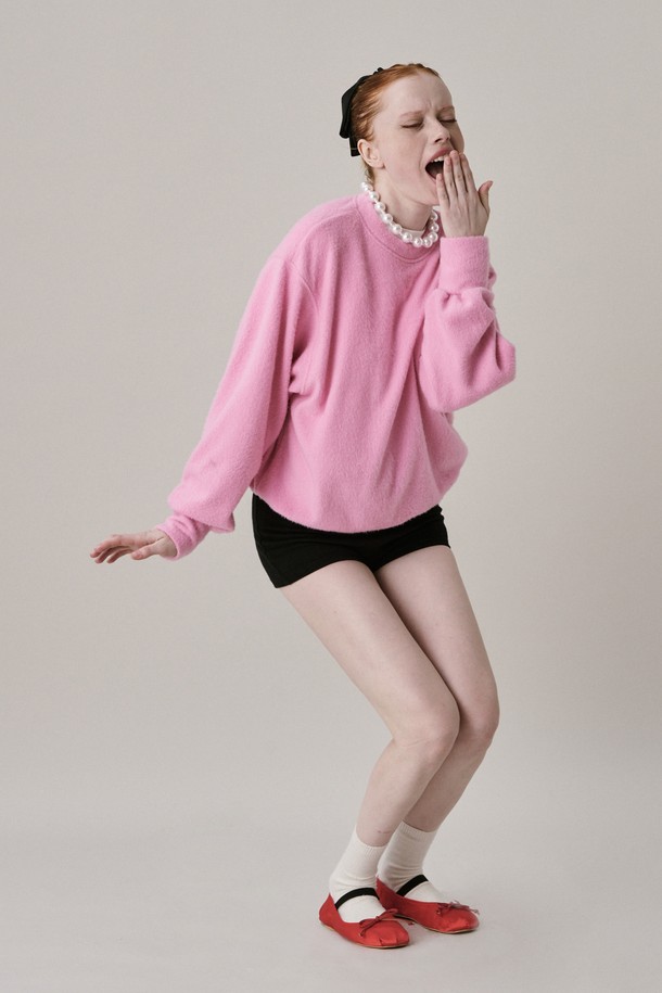 JUNEJUNE SPACE - 스웻셔츠 - New Logo Fleece Sweatshirt_Pink