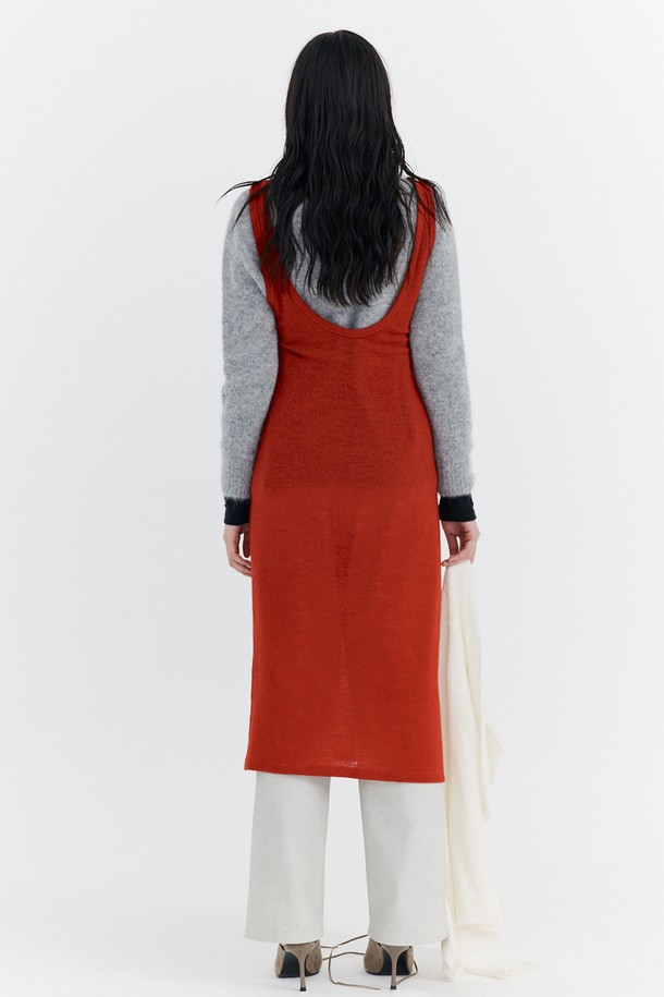 WNDERKAMMER - 민소매 원피스 - Wool Sleeveless Dress_Red