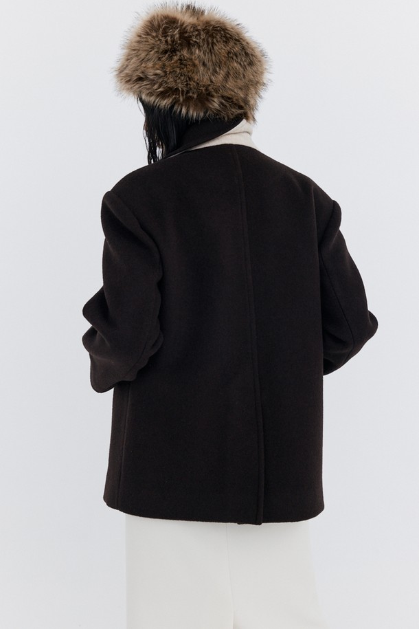 WNDERKAMMER - 코트 - Wool Half Coat_Brown