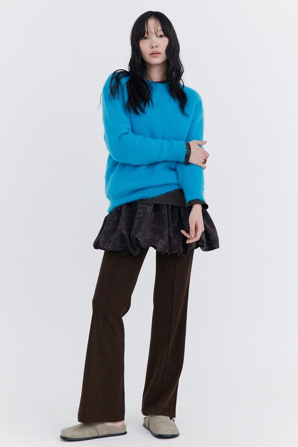 WNDERKAMMER - 스웨터 - Alpaca Boucle Knit Pullover_Blue