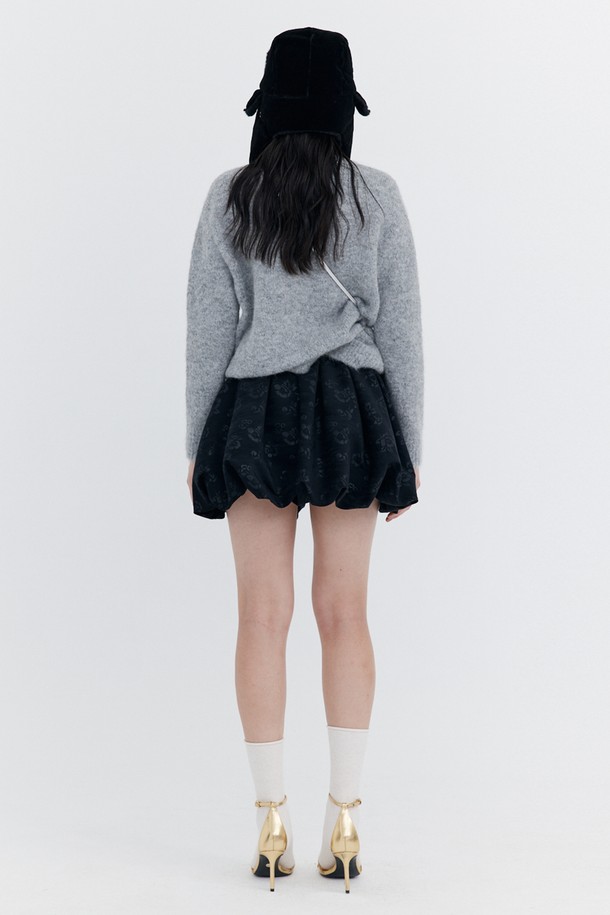 WNDERKAMMER - 스웨터 - Alpaca Boucle Knit Pullover_Grey