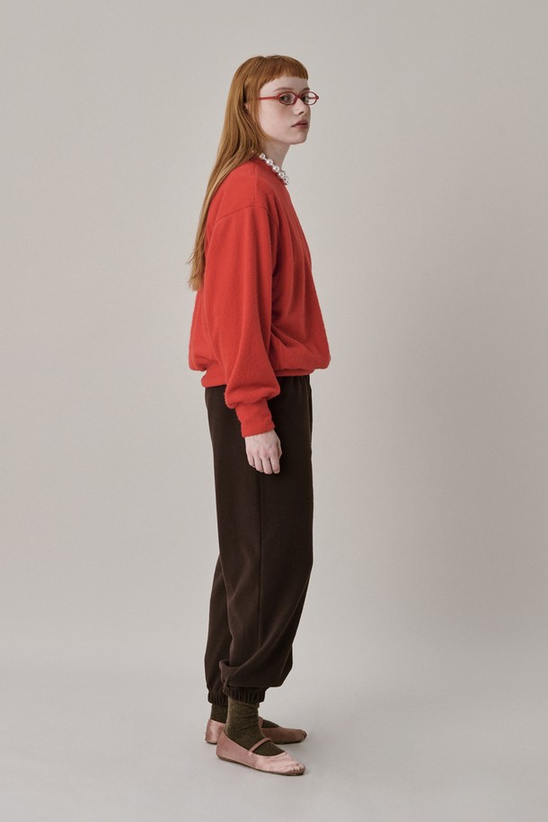 JUNEJUNE SPACE - 롱/미디팬츠 - Soft Jogger Pants_Brown