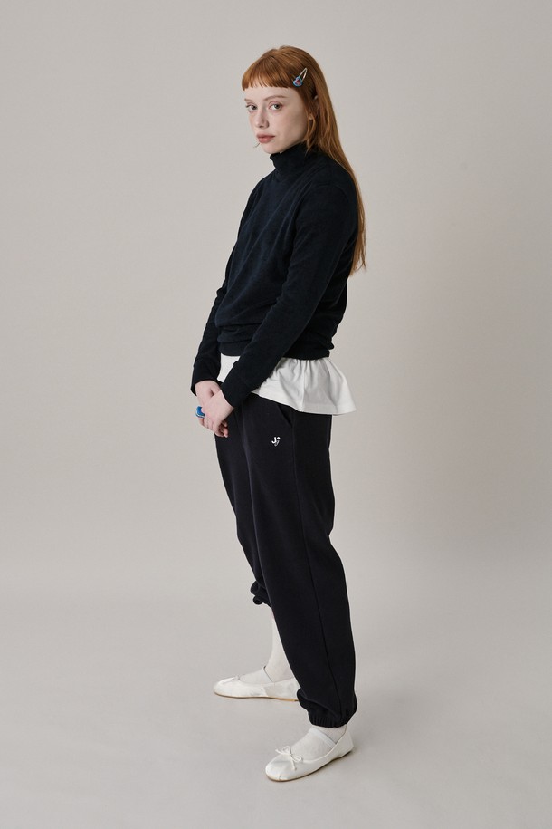 JUNEJUNE SPACE - 롱/미디팬츠 - Soft Jogger Pants_Navy