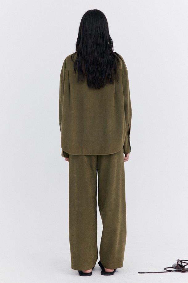 WNDERKAMMER - 롱/미디팬츠 - Cupra Wide Pants_Khaki