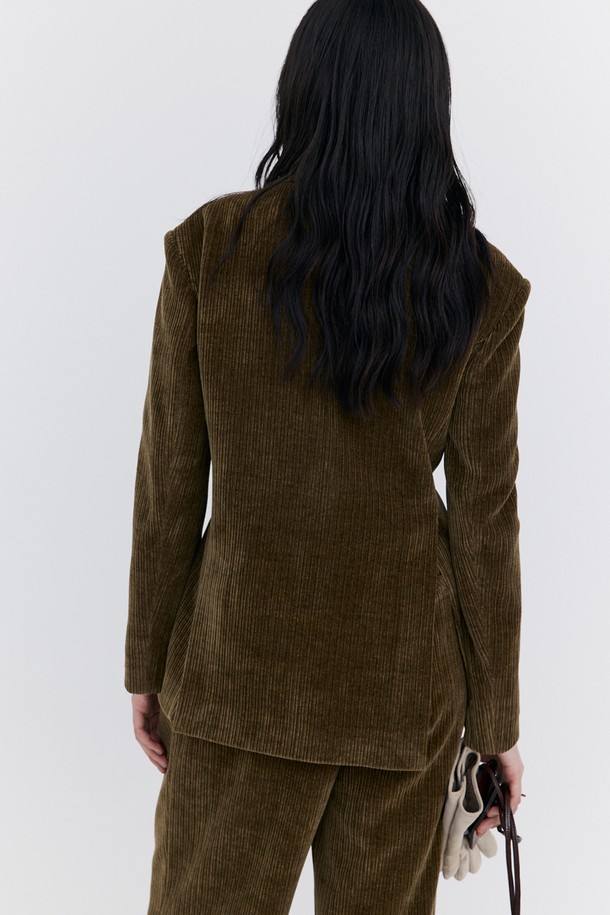 WNDERKAMMER - 자켓 - Corduroy 2-Way Jacket_Khaki