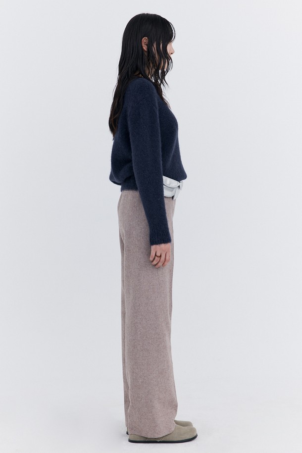 WNDERKAMMER - 스웨터 - Alpaca Boucle Knit Pullover_Navy