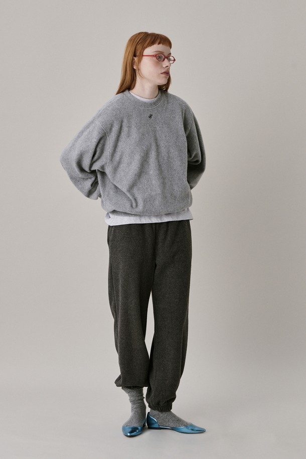 JUNEJUNE SPACE - 롱/미디팬츠 - Soft Jogger Pants_Grey