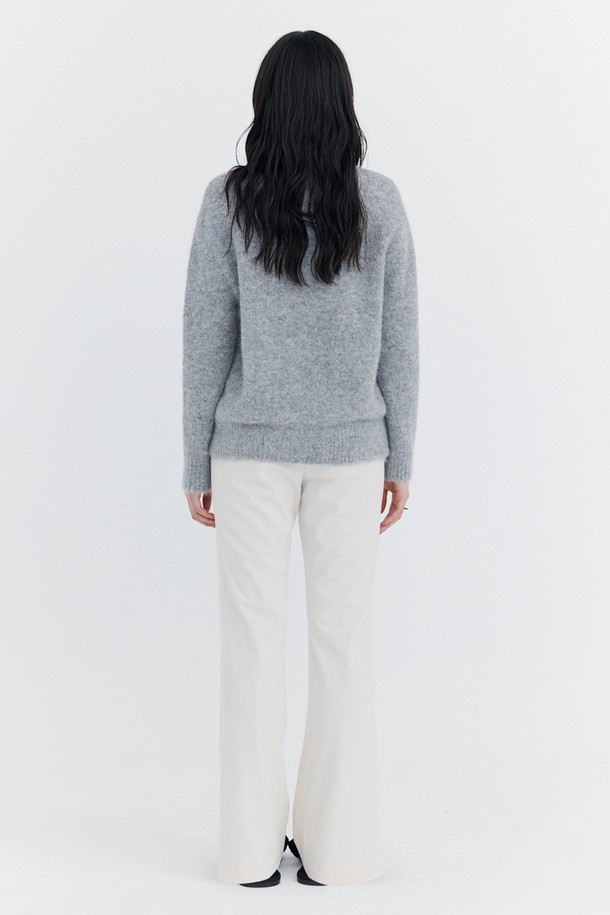 WNDERKAMMER - 롱/미디팬츠 - Corduroy semi-Bootcut Pants_Ivory