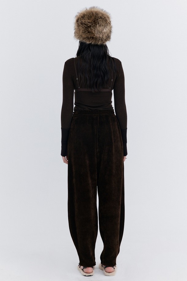 WNDERKAMMER - 롱/미디팬츠 - Corduroy Balloon Pants_Brown