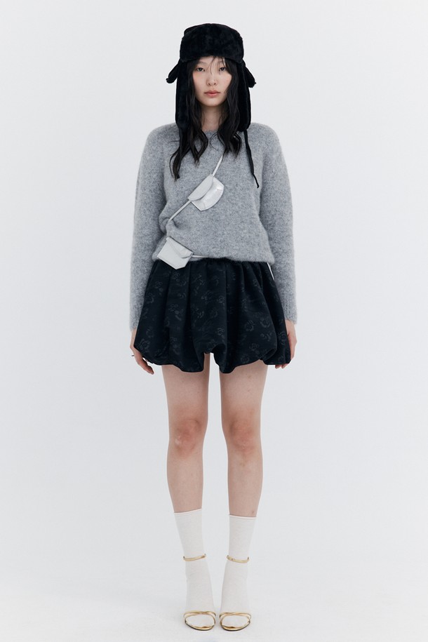 WNDERKAMMER - 스웨터 - Alpaca Boucle Knit Pullover_Grey