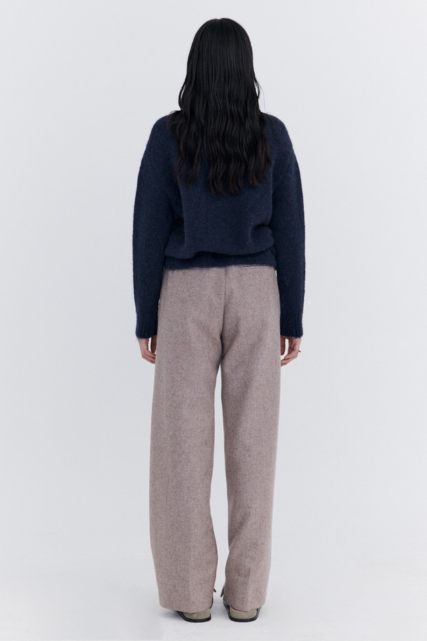 WNDERKAMMER - 스웨터 - Alpaca Boucle Knit Pullover_Navy