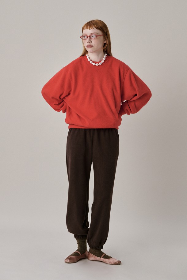 JUNEJUNE SPACE - 롱/미디팬츠 - Soft Jogger Pants_Brown