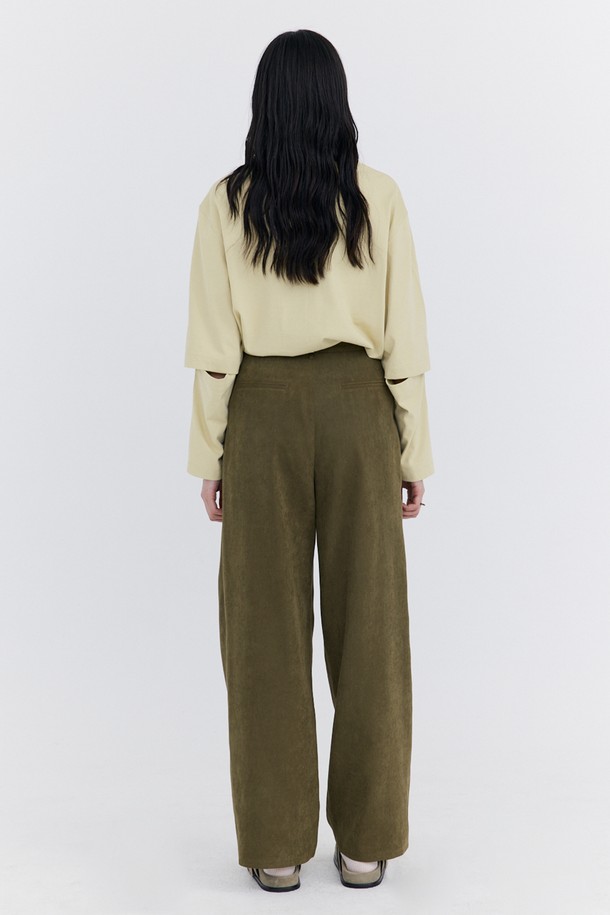 WNDERKAMMER - 롱/미디팬츠 - Cupra Wide Pants_Khaki