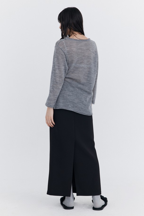 WNDERKAMMER - 롱스커트 - Basic Long Skirt_Black