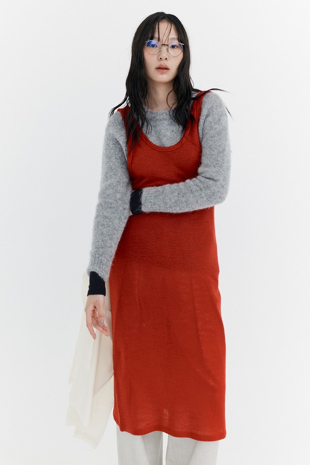 WNDERKAMMER - 민소매 원피스 - Wool Sleeveless Dress_Red