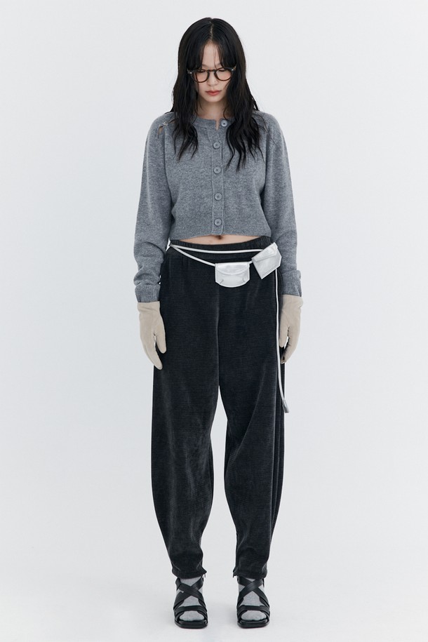 WNDERKAMMER - 롱/미디팬츠 - Corduroy Balloon Pants_Charcoal