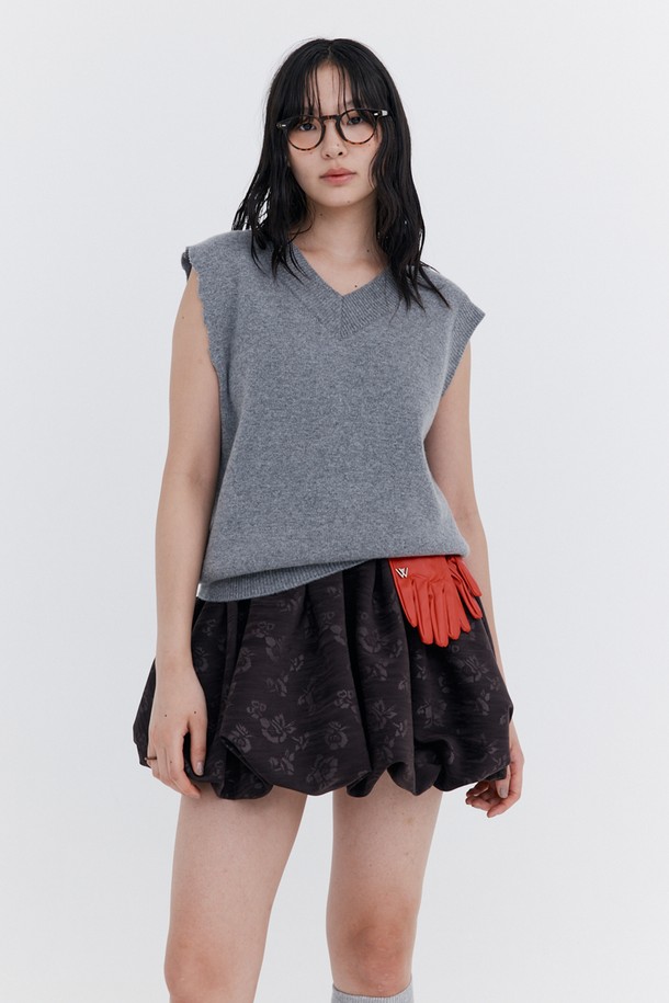 WNDERKAMMER - 베스트 - Damage Knit Vest_Black