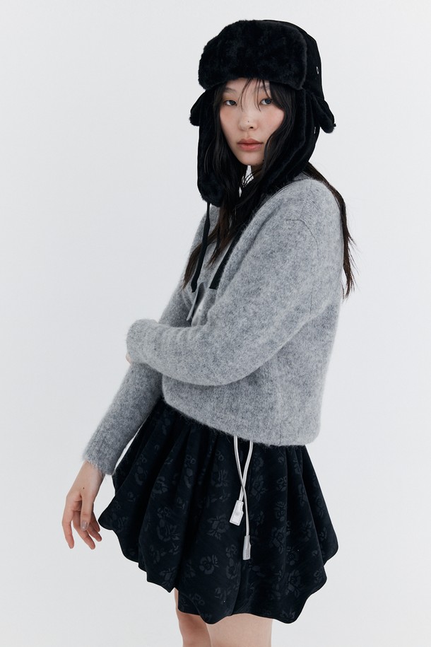 WNDERKAMMER - 스웨터 - Alpaca Boucle Knit Pullover_Grey