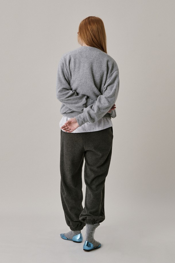 JUNEJUNE SPACE - 롱/미디팬츠 - Soft Jogger Pants_Grey