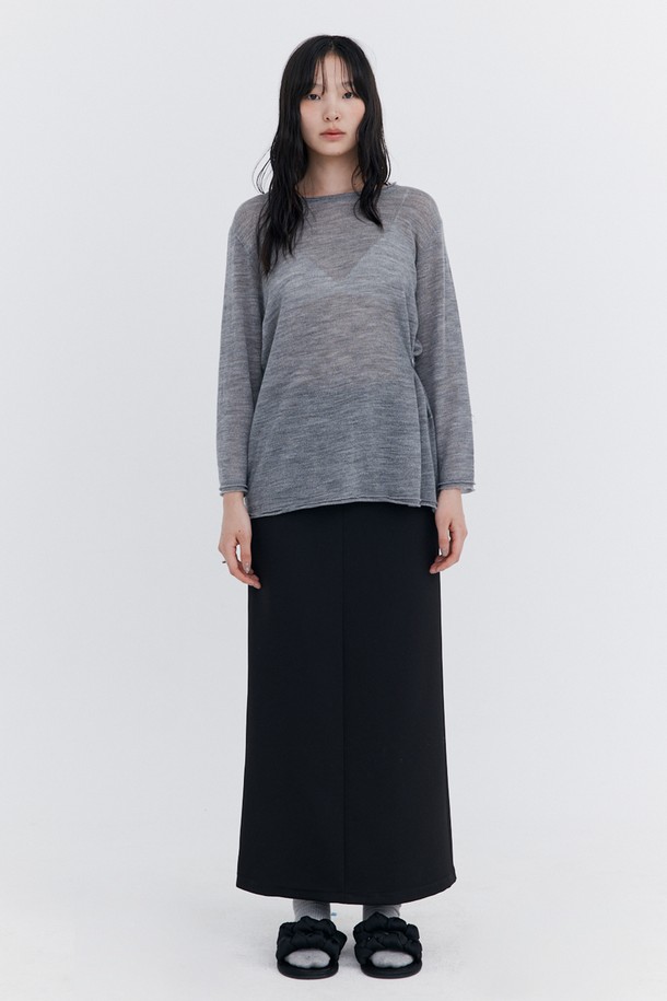 WNDERKAMMER - 롱스커트 - Basic Long Skirt_Black