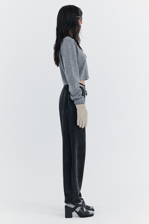 WNDERKAMMER - 롱/미디팬츠 - Corduroy Balloon Pants_Charcoal