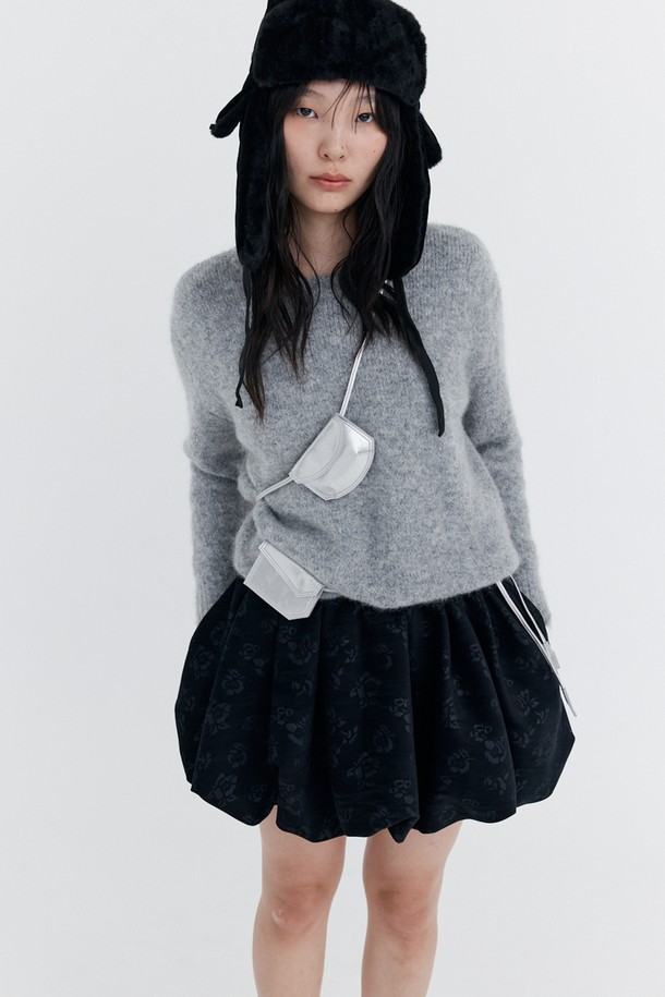 WNDERKAMMER - 스웨터 - Alpaca Boucle Knit Pullover_Grey