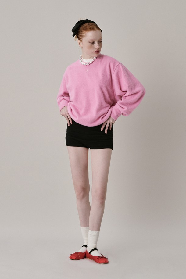 JUNEJUNE SPACE - 스웻셔츠 - New Logo Fleece Sweatshirt_Pink