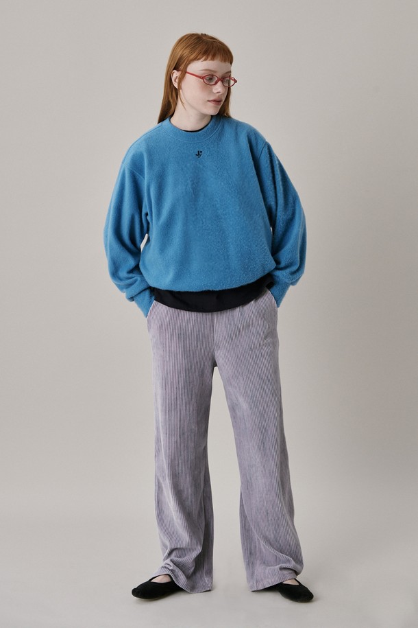 JUNEJUNE SPACE - 롱/미디팬츠 - [10차 리오더] 24 Two Tone Velour Pants_Lilac