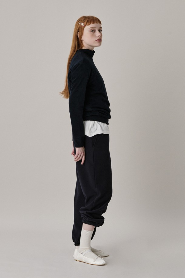 JUNEJUNE SPACE - 롱/미디팬츠 - Soft Jogger Pants_Navy