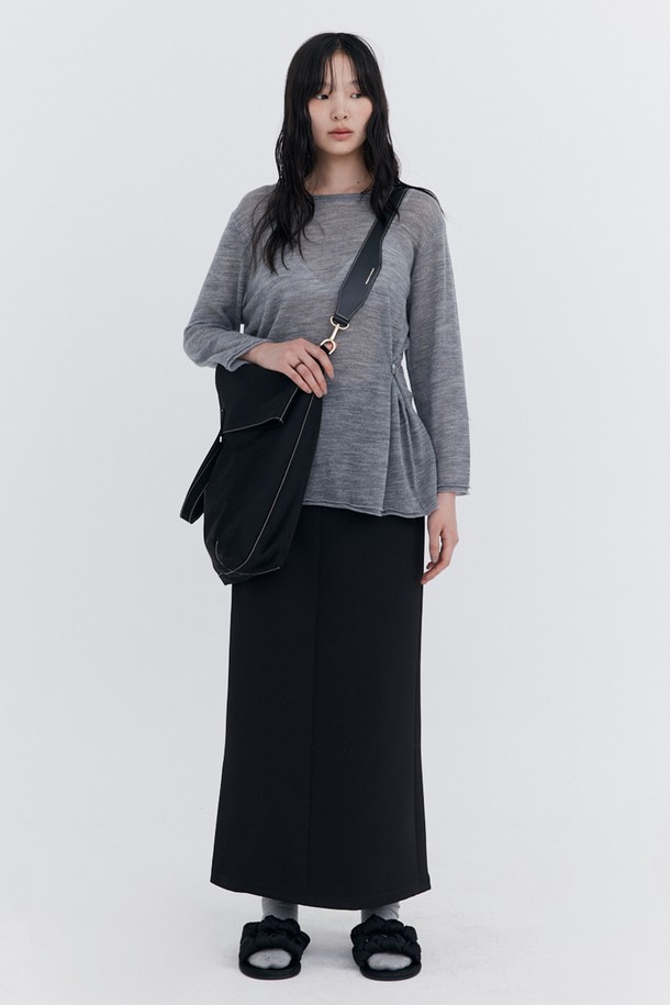 WNDERKAMMER - 롱스커트 - Basic Long Skirt_Black