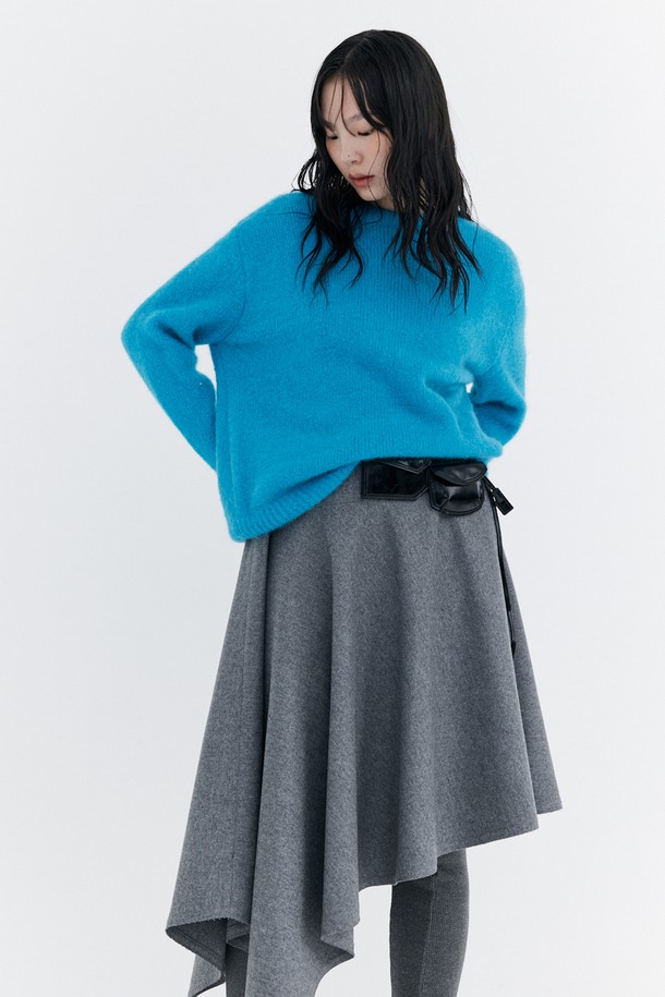 WNDERKAMMER - 스웨터 - Alpaca Boucle Knit Pullover_Blue