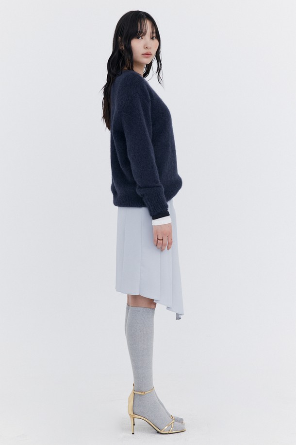 WNDERKAMMER - 스웨터 - Alpaca Boucle Knit Pullover_Navy