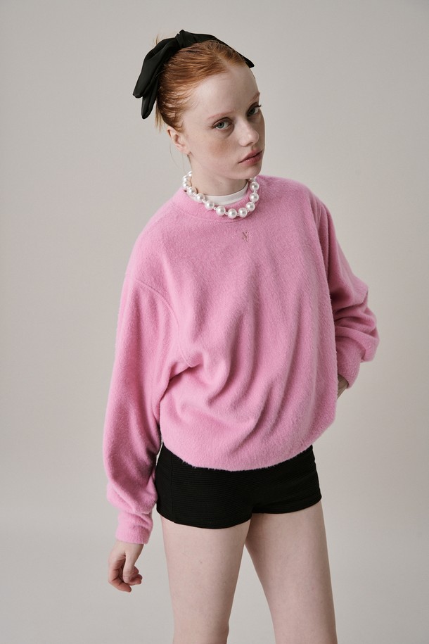 JUNEJUNE SPACE - 스웻셔츠 - New Logo Fleece Sweatshirt_Pink