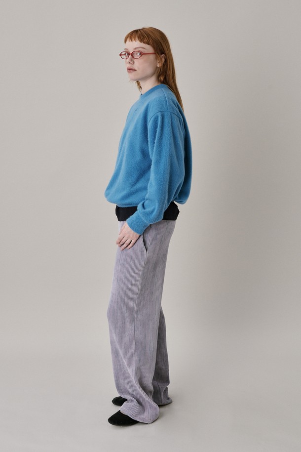 JUNEJUNE SPACE - 롱/미디팬츠 - [10차 리오더] 24 Two Tone Velour Pants_Lilac