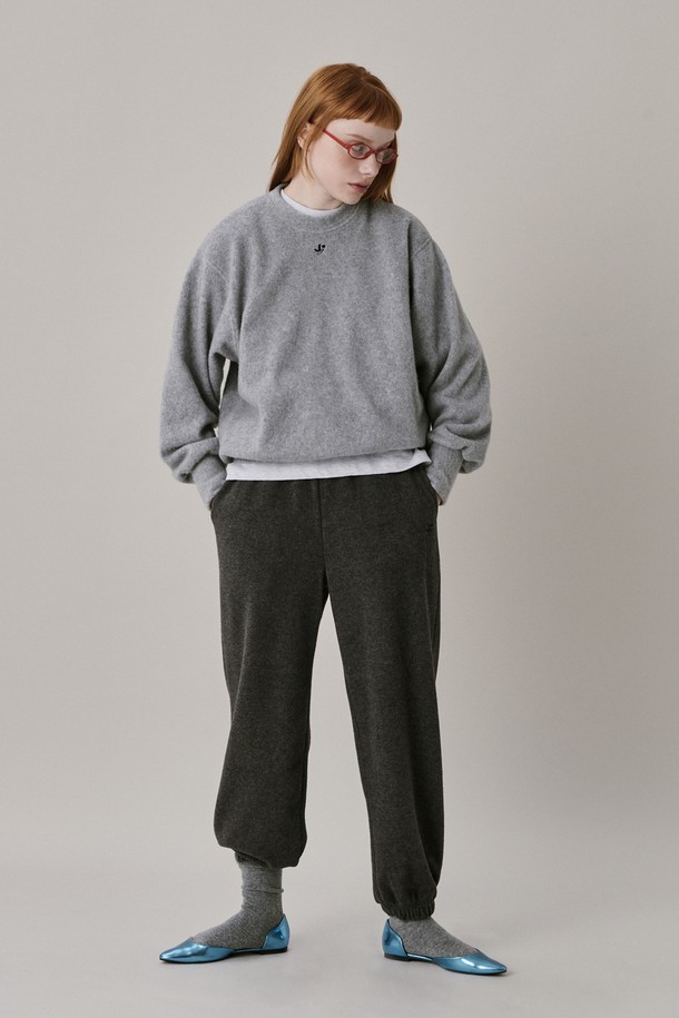 JUNEJUNE SPACE - 롱/미디팬츠 - Soft Jogger Pants_Grey