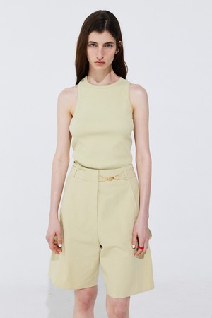 Back Cut-out Sleeveless_Light Green