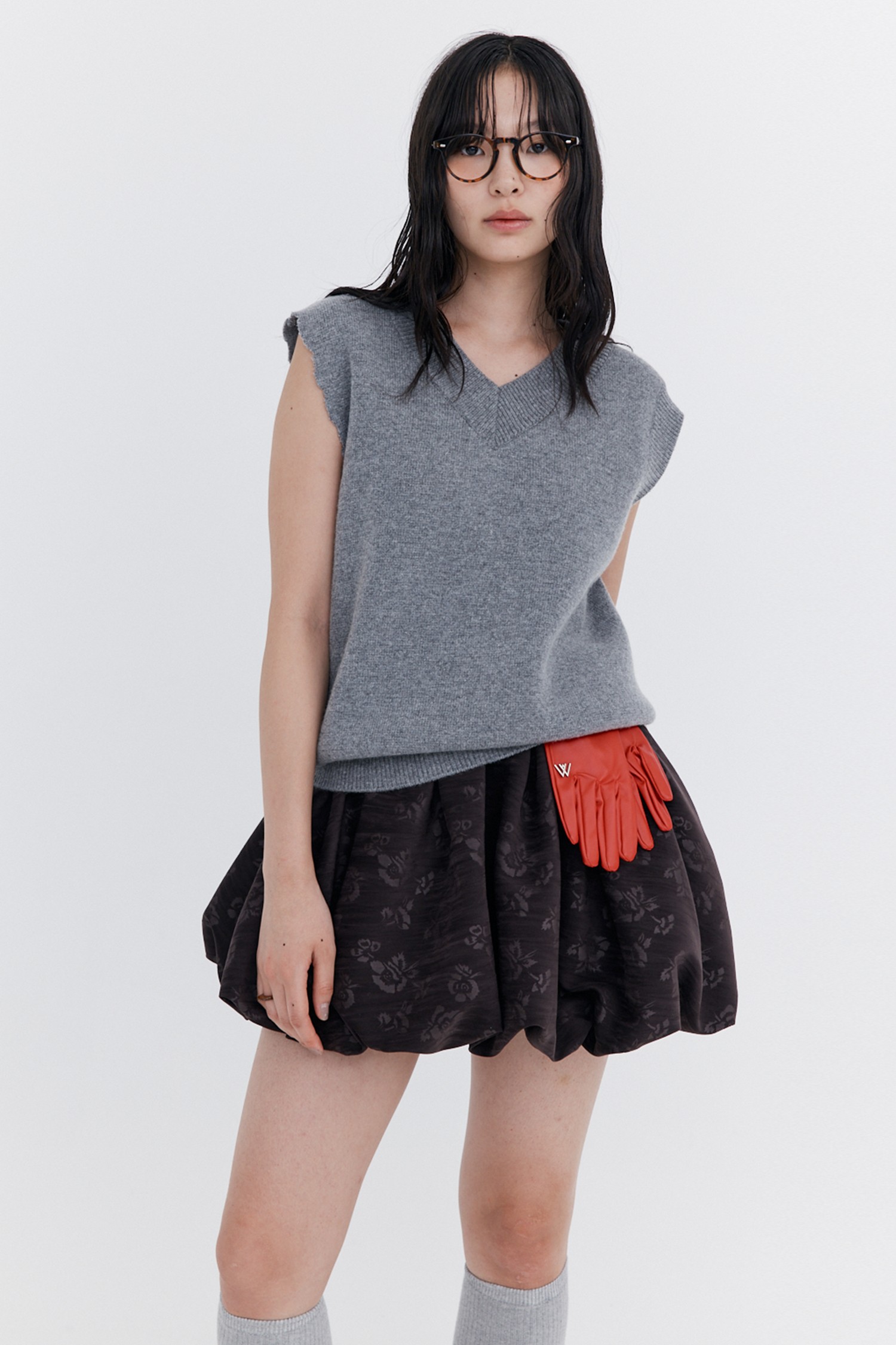 【BAON】24SS★ [BAONHAUS] Check Ribbon Banding Balloon Skirt balloon skirt sold on Temu United States