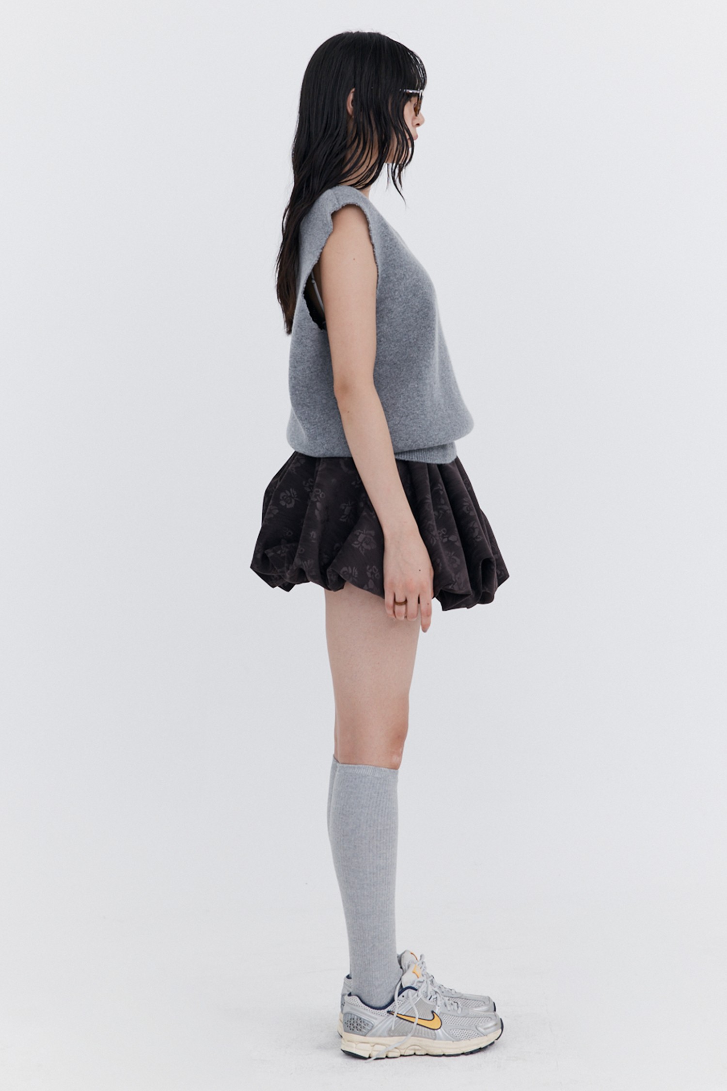 【BAON】24SS★ [BAONHAUS] Check Ribbon Banding Balloon Skirt balloon skirt sold on Temu United States