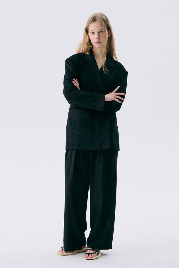 wnderkammer - 자켓 - 25 Corduroy Wide Pants_Black