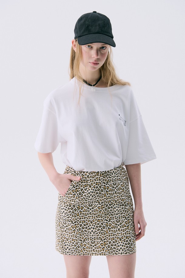 JUNEJUNE SPACE - 미니스커트 - VOL11.Leopard mini skirt_Beige