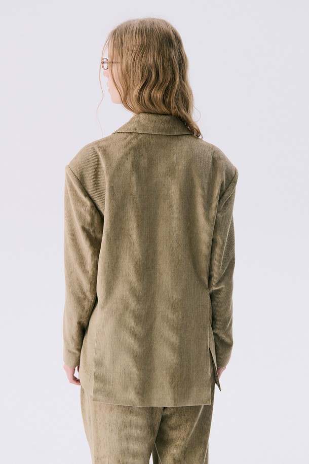 wnderkammer - 자켓 - 25 Corduroy 2-Way Jacket_Light Khaki