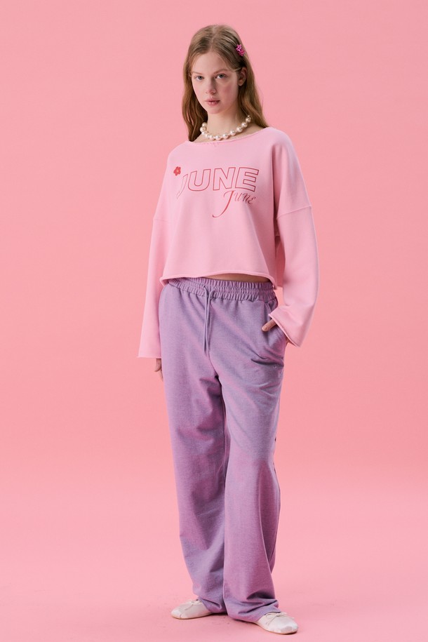 JUNEJUNE SPACE - 트레이닝 팬츠/조거 - VOL11.Sweat pants_Purple