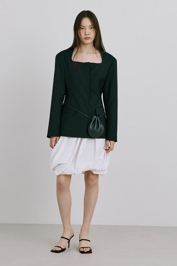 wnderkammer - 기타 - Moon Jar - Shaped Belted Bag_Navy