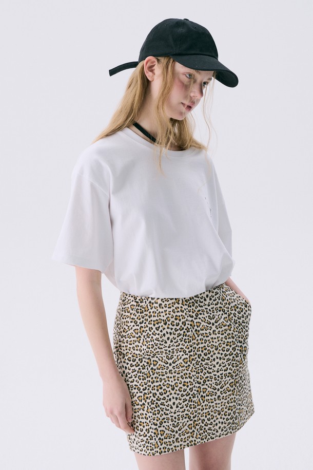 JUNEJUNE SPACE - 미니스커트 - VOL11.Leopard mini skirt_Beige