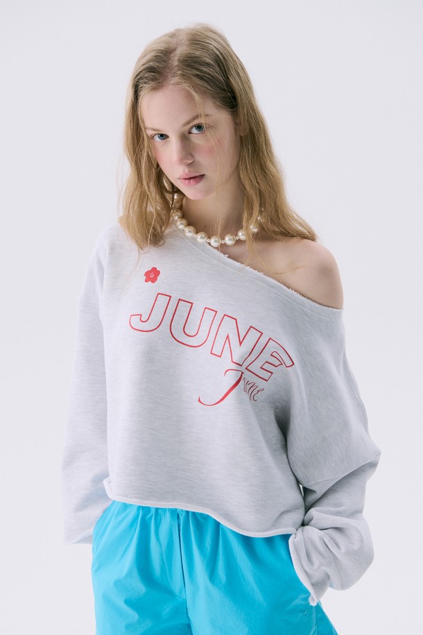 JUNEJUNE SPACE - 스웻셔츠 - [1차 리오더] VOL11.Lawcut Mini Sweat_Melange