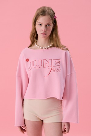 VOL11.Lawcut Mini Sweat_Lightpink