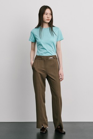 Bijou Embellishment Tunnel Pants_Brown