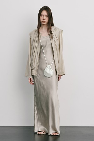 Shirred Moon Jar Jumper_Beige