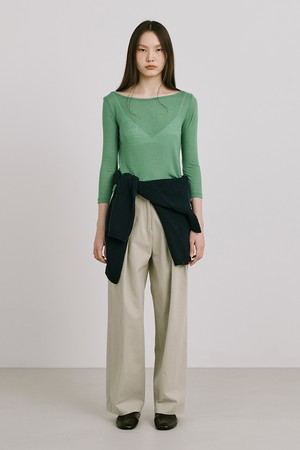 25 Boatneck Sheer T_Green